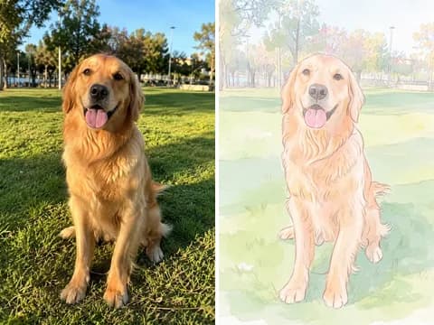 AI Image Editor: before and after